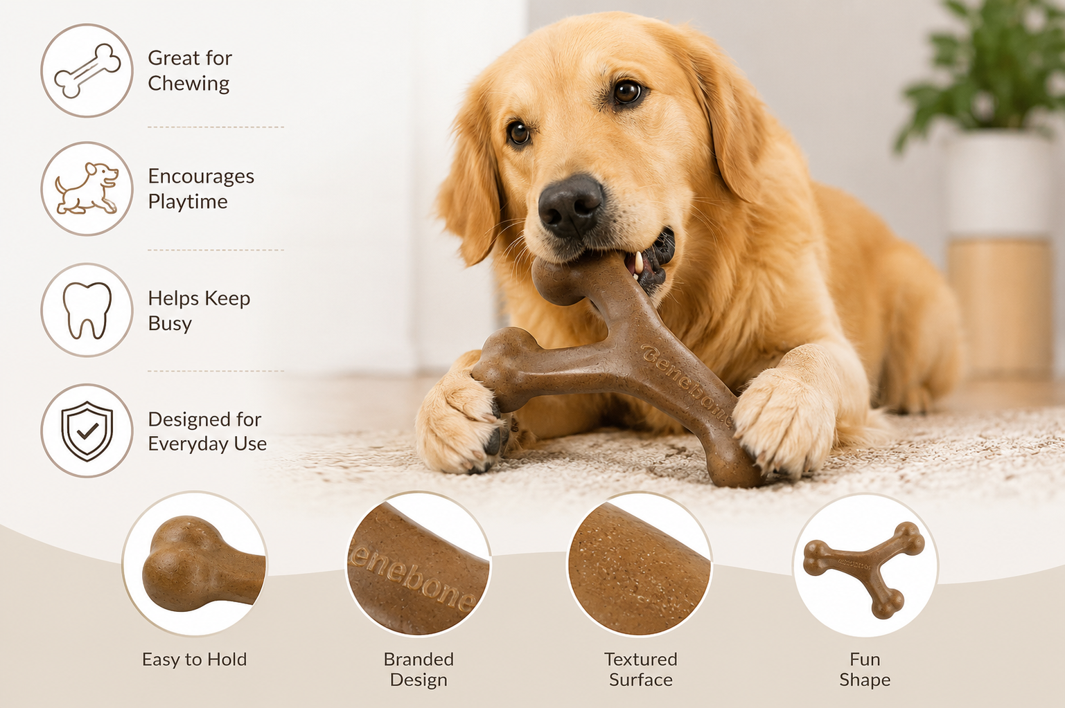 Benebone Wishbone Durable Toy For Dogs - Image 4