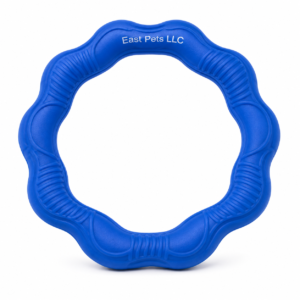 East Pets LLC Textured Ring Dog Toy – Durable Rubber Chew & Tug Toy