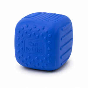 East Pets LLC Textured Cube Dog Toy – Interactive Rubber Chew Toy